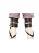 Xenoblade Chronicles Shulk Pink Vest Jacket Set Halloween Cosplay Accessories Knee Guards