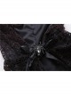 Gothic Red And Black Lace Halloween Witch Hooded Long Cloak