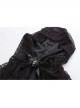 Gothic Red And Black Lace Halloween Witch Hooded Long Cloak