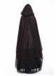 Gothic Red And Black Lace Halloween Witch Hooded Long Cloak