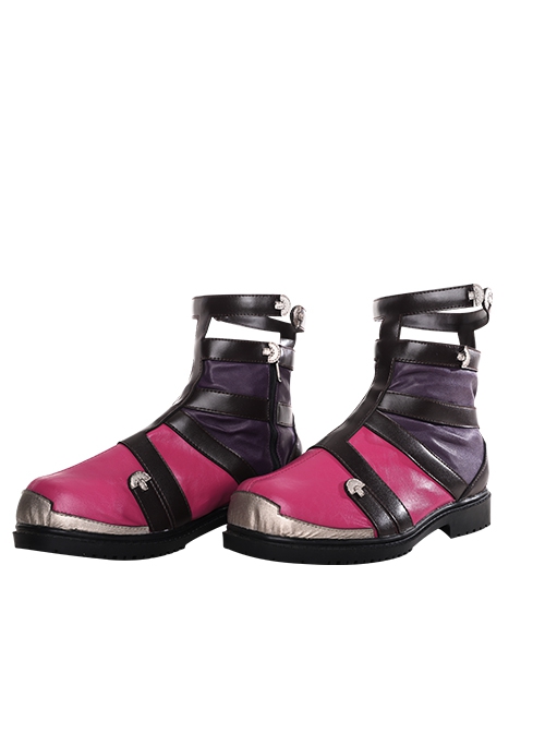 Xenoblade Chronicles Shulk Pink Vest Jacket Set Halloween Cosplay Accessories Shoes