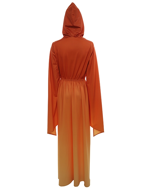 Star Wars Episode I The Phantom Menace Padme Amidala Orange Gradient Dress Halloween Cosplay Costume Orange Gradient Dress