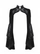 Stand Collar Black Lace Splicing Velvet Bell Sleeves Gothic Shoulder Cape