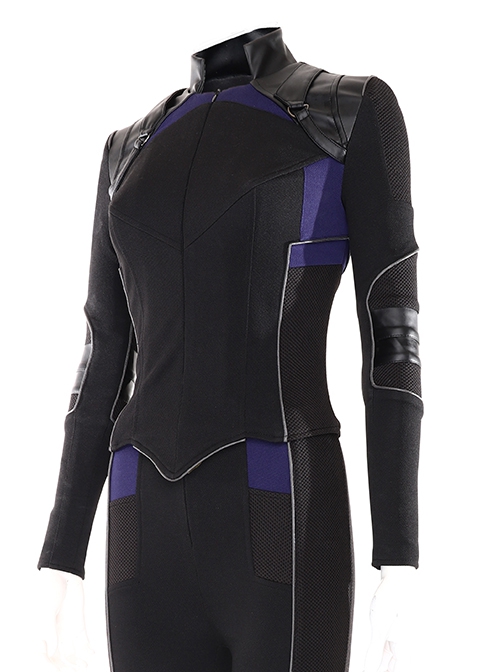 Marvel's Agents Of S.H.I.E.L.D. Quake Daisy Johnson Black Battle Suit Halloween Cosplay Costume Black Top
