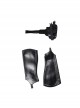 Marvel's Agents Of S.H.I.E.L.D. Quake Daisy Johnson Black Battle Suit Halloween Cosplay Accessories Black Leg Guards And Holster
