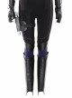 Marvel's Agents Of S.H.I.E.L.D. Quake Daisy Johnson Black Battle Suit Halloween Cosplay Accessories Black Leg Guards And Holster