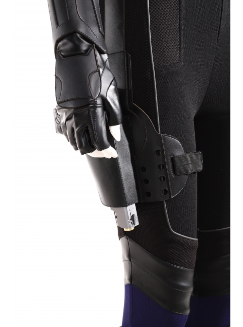 Marvel's Agents Of S.H.I.E.L.D. Quake Daisy Johnson Black Battle Suit Halloween Cosplay Accessories Black Leg Guards And Holster