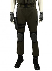 Resident Evil 3 Remake Biohazard RE 3 Carlos Oliveira Halloween Cosplay Costume Green Trousers