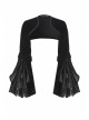 Gothic Black Velvet Long Sleeve Shoulder Cape