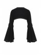 Gothic Black Velvet Long Sleeve Shoulder Cape