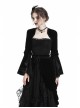 Gothic Black Velvet Long Sleeve Shoulder Cape