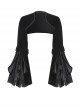 Gothic Black Velvet Long Sleeve Shoulder Cape