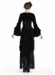 Gothic Black Velvet Long Sleeve Shoulder Cape