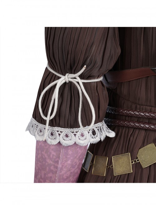 Game Elden Ring Malenia Outfit Halloween Cosplay Costume Brown Dress
