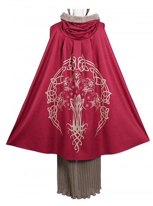 Game Elden Ring Malenia Outfit Halloween Cosplay Costume Red Cloak