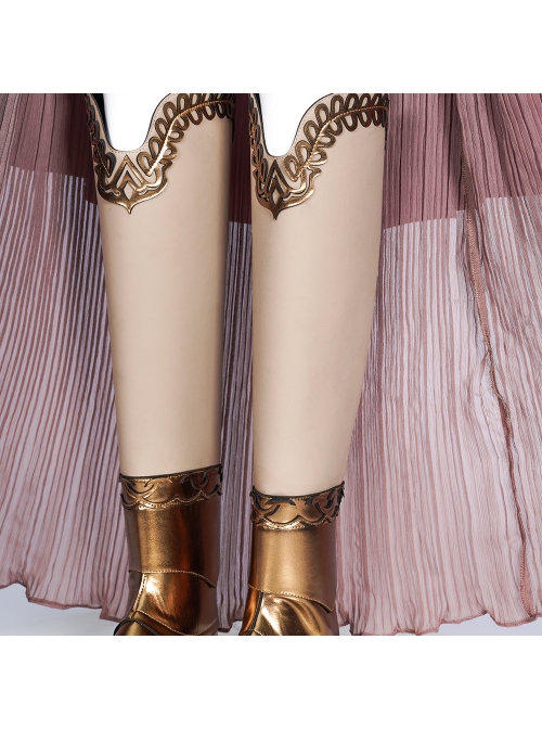 Game Elden Ring Malenia Outfit Halloween Cosplay Accessories Golden Leg Guards