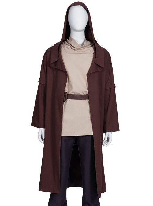 Star Wars Derivative Drama Obi-Wan Kenobi Halloween Cosplay Costume Brown Outerwear