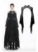 Gothic Black Sexy Hollow Out Lace Splicing Tulle Shoulder Cape