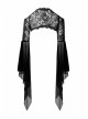 Gothic Black Sexy Hollow Out Lace Splicing Tulle Shoulder Cape