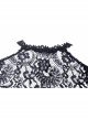Gothic Black Sexy Hollow Out Lace Splicing Tulle Shoulder Cape