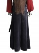 Ghost Of Tsushima Jin Sakai Red Samurai Suit Halloween Cosplay Costume Black Trousers