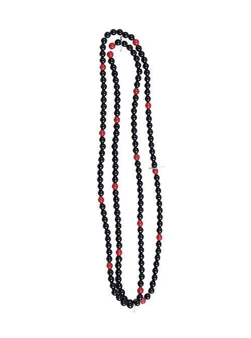 Ghost Of Tsushima Jin Sakai Red Samurai Suit Halloween Cosplay Accessories Beads Chain Shoulder Straps And Waistband
