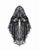 Black Embroidery Lace Gothic Gorgeous Hooded Cape
