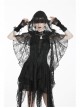 Black Embroidery Lace Gothic Gorgeous Hooded Cape