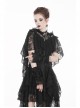 Black Embroidery Lace Gothic Gorgeous Hooded Cape