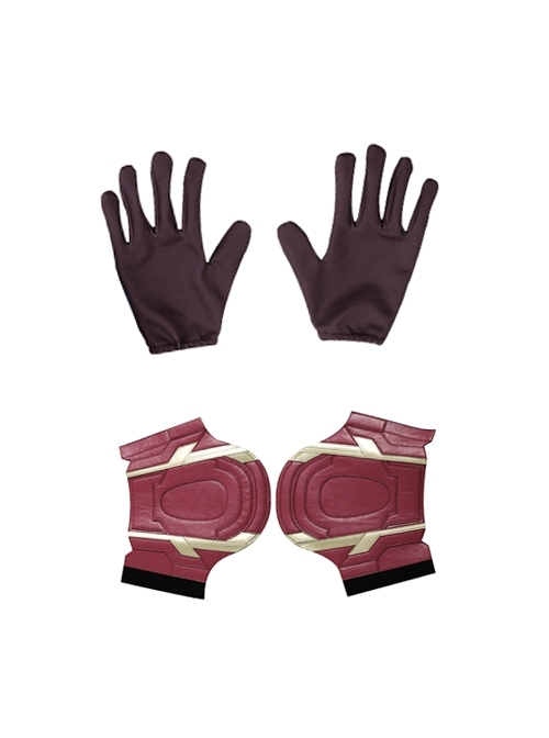 Avengers Age Of Ultron Vision Blue Bodysuit Battle Suit Halloween Cosplay Accessories Wrist Guards And Gloves