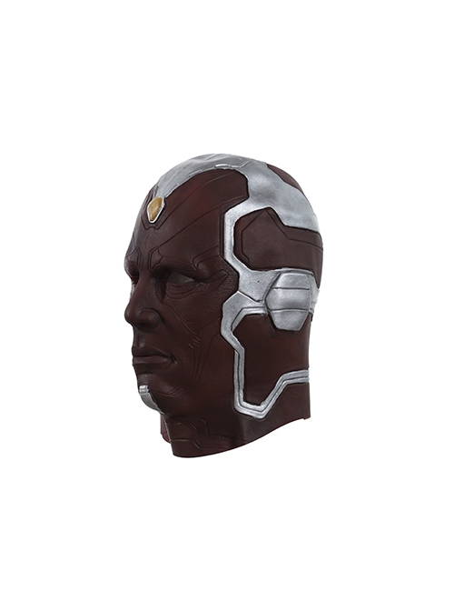 Avengers Age Of Ultron Vision Blue Bodysuit Battle Suit Halloween Cosplay Accessories Headcover