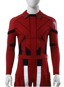 Black Widow Red Guardian Battle Suit Halloween Cosplay Costume Red Top