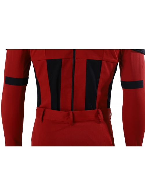 Black Widow Red Guardian Battle Suit Halloween Cosplay Costume Red Top