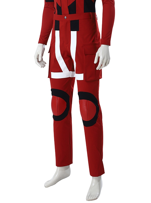 Black Widow Red Guardian Battle Suit Halloween Cosplay Costume Red Trousers