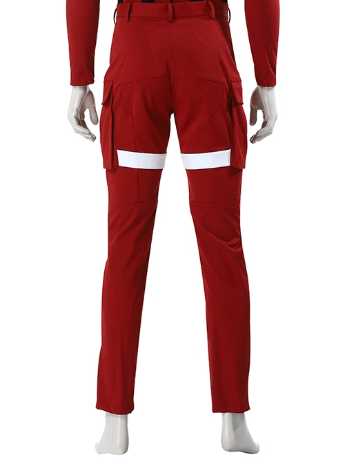 Black Widow Red Guardian Battle Suit Halloween Cosplay Costume Red Trousers
