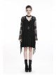 Gothic Black Hollow-out Embroidery Tassel Kimono Sleeves Tie-up Cape