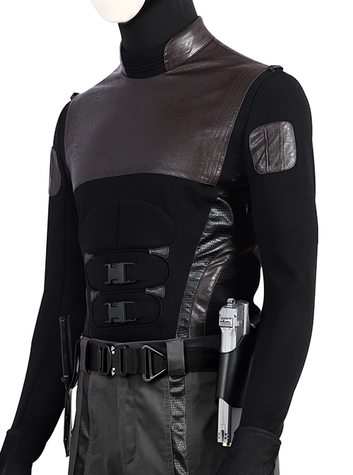 G.I.Joe Retaliation Snake Eyes Black Battle Suit Halloween Cosplay Costume Black Top