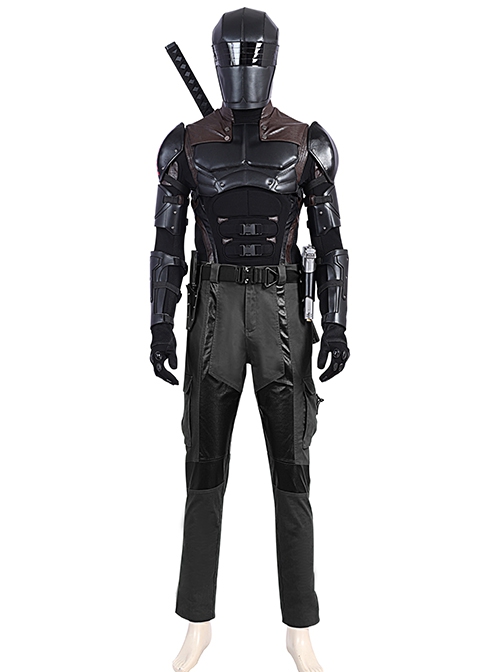 G.I.Joe Retaliation Snake Eyes Black Battle Suit Halloween Cosplay Costume Black Top