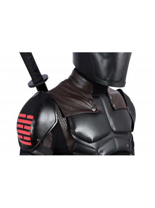 G.I.Joe Retaliation Snake Eyes Black Battle Suit Halloween Cosplay Costume Vest And Shoulder Guards