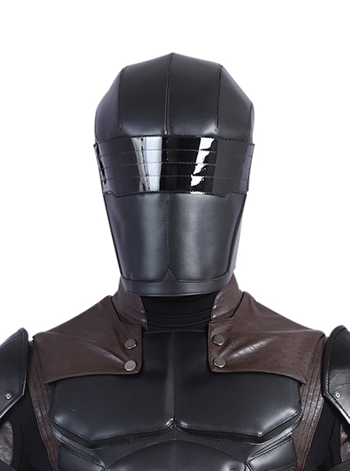 G.I.Joe Retaliation Snake Eyes Black Battle Suit Halloween Cosplay Accessories Black Head Cover And Helmet