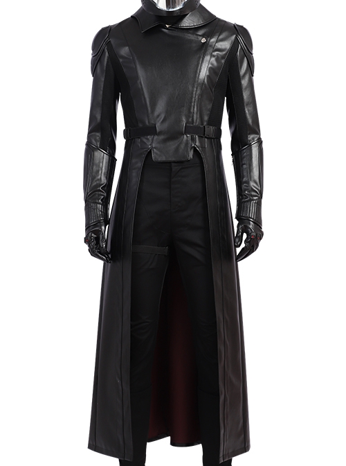 G.I.Joe Retaliation Cobra Commander Black Battle Suit Halloween Cosplay Costume Black Outerwear And Top