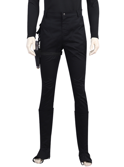 G.I.Joe Retaliation Cobra Commander Black Battle Suit Halloween Cosplay Costume Black Trousers