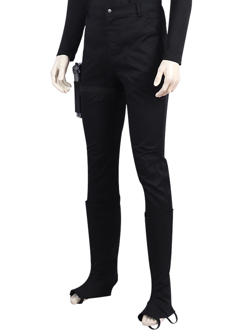 G.I.Joe Retaliation Cobra Commander Black Battle Suit Halloween Cosplay Costume Black Trousers