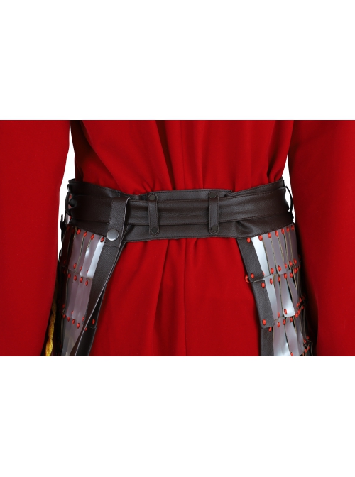 Mulan Red Battle Suit Halloween Cosplay Accessories Girdle Components