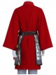 Mulan Red Battle Suit Halloween Cosplay Costume Red Outerwear