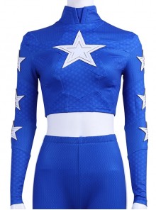 Stargirl Courtney Whitmore Blue Tight Clothing Suit Halloween Cosplay Costume Blue Top