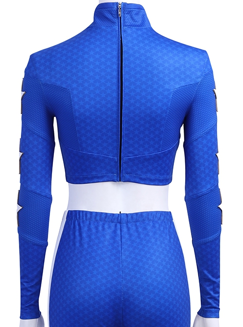 Stargirl Courtney Whitmore Blue Tight Clothing Suit Halloween Cosplay Costume Blue Top