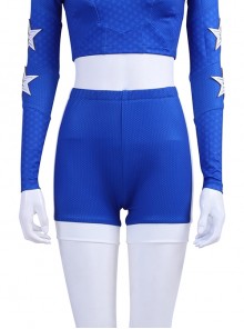 Stargirl Courtney Whitmore Blue Tight Clothing Suit Halloween Cosplay Costume Blue Shorts