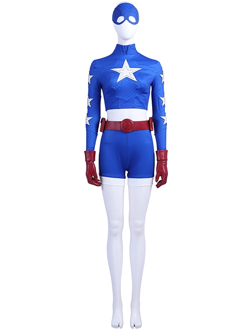 Stargirl Courtney Whitmore Blue Tight Clothing Suit Halloween Cosplay Costume Blue Shorts