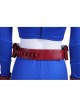 Stargirl Courtney Whitmore Blue Tight Clothing Suit Halloween Cosplay Accessories Red Waistband